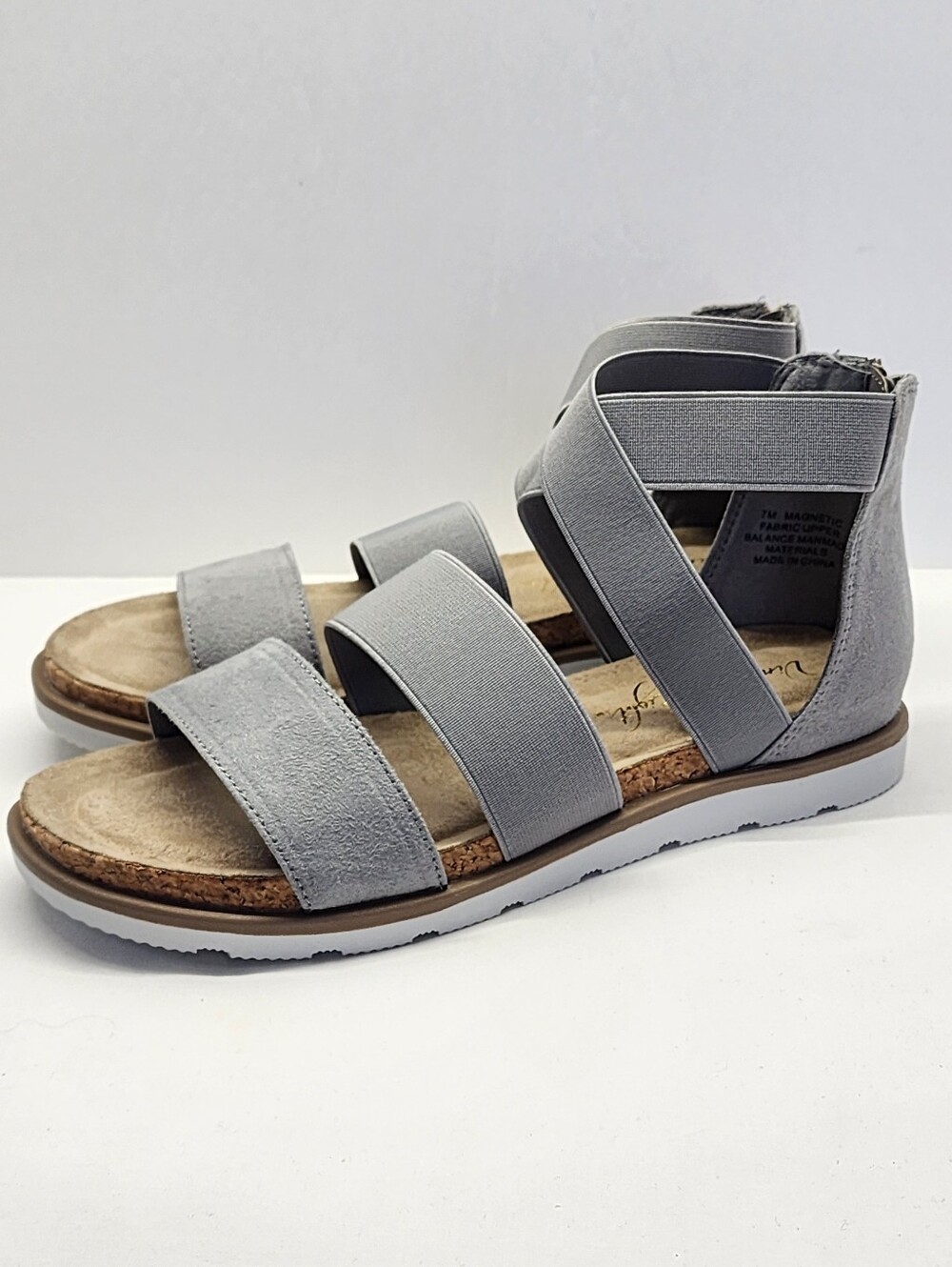 Vintage 7 Eight Ash Grey strappy sandals